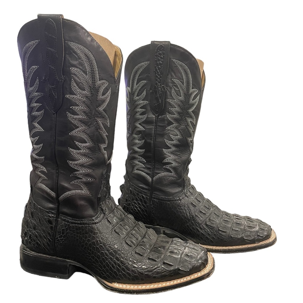 Stetson Men’s Black Alligator Cowboy Boots